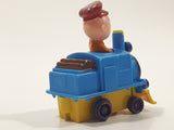 1989 Peanuts Charlie Brown Cartoon Character in Pullback Motorized Friction Toy Train Vehicle McDonald's Happy Meal Not Working Missing Rear Tires