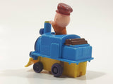 1989 Peanuts Charlie Brown Cartoon Character in Pullback Motorized Friction Toy Train Vehicle McDonald's Happy Meal Not Working Missing Rear Tires