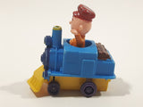 1989 Peanuts Charlie Brown Cartoon Character in Pullback Motorized Friction Toy Train Vehicle McDonald's Happy Meal Not Working Missing Rear Tires