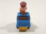 1989 Peanuts Charlie Brown Cartoon Character in Pullback Motorized Friction Toy Train Vehicle McDonald's Happy Meal Not Working Missing Rear Tires
