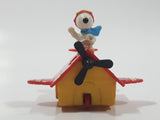Vintage 1989 Peanuts Gang Pop Mobiles United Features Syndicate Snoopy Flying Ace Doghouse Plastic Toy McDonald's Happy Meals Not Working
