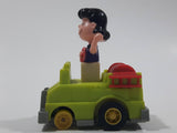 Vintage 1989 Peanuts Gang Pop Mobiles United Features Syndicate Lucy Van Pelt Green Plastic Toy Car Vehicle McDonald's Happy Meals Not Working
