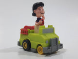 Vintage 1989 Peanuts Gang Pop Mobiles United Features Syndicate Lucy Van Pelt Green Plastic Toy Car Vehicle McDonald's Happy Meals Not Working