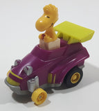 Vintage 1989 Peanuts Gang Pop Mobiles United Features Syndicate Woodstock Bird Character Plastic Toy Car Vehicle McDonald's Happy Meals Not Working