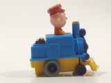 1989 Peanuts Charlie Brown Cartoon Character in Pullback Motorized Friction Toy Train Vehicle McDonald's Happy Meal Not Working