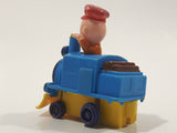 1989 Peanuts Charlie Brown Cartoon Character in Pullback Motorized Friction Toy Train Vehicle McDonald's Happy Meal Not Working Missing Rear Tires