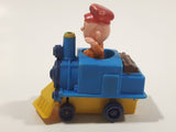 1989 Peanuts Charlie Brown Cartoon Character in Pullback Motorized Friction Toy Train Vehicle McDonald's Happy Meal Not Working Missing Rear Tires