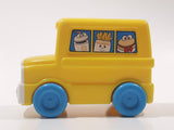 1996 Fisher Price McDonald's Characters Yellow School Bus Toy Plastic Toy Car Vehicle