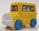 1996 Fisher Price McDonald's Characters Yellow School Bus Toy Plastic Toy Car Vehicle
