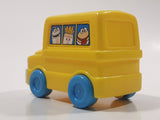 1996 Fisher Price McDonald's Characters Yellow School Bus Toy Plastic Toy Car Vehicle
