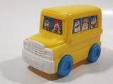 1996 Fisher Price McDonald's Characters Yellow School Bus Toy Plastic Toy Car Vehicle