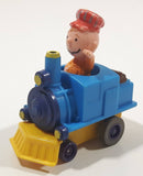1989 Peanuts Charlie Brown Cartoon Character in Pullback Motorized Friction Toy Train Vehicle McDonald's Happy Meal Not Working