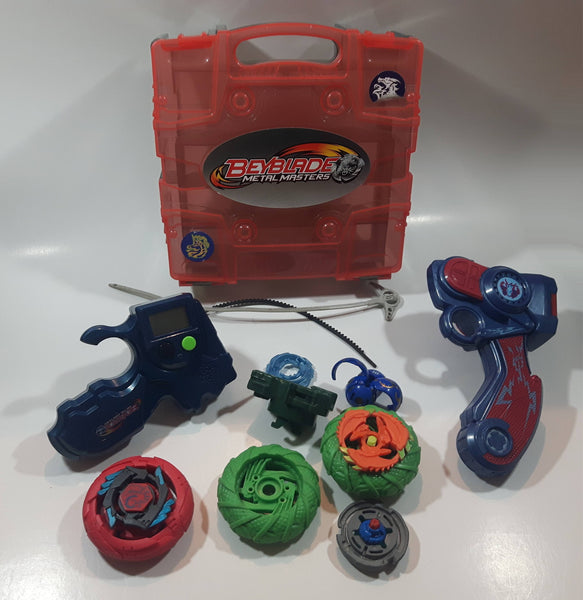 Beyblade Metal Masters Case with Launchers, Beyblades, and Parts