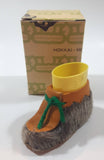 Hokkai Mokukogeisha Japanese Moccasin Style Animal Fur Shoe Slipper in Box