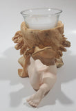 Casa Elite Angle Baby Themed 7" Long Resin Candle Holder with Glass Cup Designed By M. Valenti New in Box