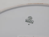 Vintage Walbrzych Silver Trimmed Embossed White Platter China Dish 8 1/2" x 13" Made in Poland