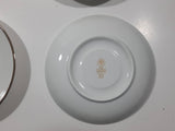 German Democratic Republic #33 Set of 4 White with Gold Trim China Tea Cup and Saucer Plate Sets