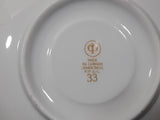 German Democratic Republic #33 Set of 4 White with Gold Trim China Tea Cup and Saucer Plate Sets