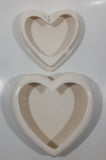 Heart Shaped White and Red Flower Themed Ceramic Trinket Box