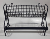 Black Metal Spice Rack and Paper Towel Holder