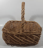 Vintage Wicker Basket with Handle 12" Tall