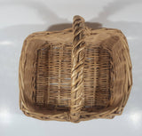 Vintage Wicker Basket with Handle 12" Tall