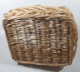 Vintage Wicker Basket with Handle 12" Tall