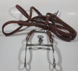 Brown Leather Lead and Horse Tack Bit 5 1/2" Wide