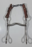 Brown Leather Lead and Horse Tack Bit 5 1/2" Wide