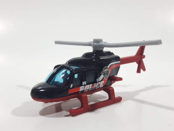 2016 Hot Wheels Police Pursuit Propper Chopper Black Die Cast Toy Helicopter