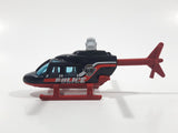 2016 Hot Wheels Police Pursuit Propper Chopper Black Die Cast Toy Helicopter