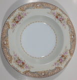 Vintage 1945 to 1952 Occupied Japan Noritake China Pink Flowers 8" Diameter Bowl Dish