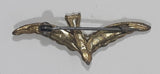 Brass Tone Metal Dove Bird Brooch Pin