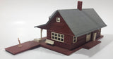 Grey and Brown Plastic Railroad Model Train Station Building