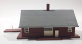 Grey and Brown Plastic Railroad Model Train Station Building