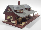 Grey and Brown Plastic Railroad Model Train Station Building