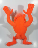 2014 Toy Factory Warner Bros Looney Tunes Taz Neon Orange 14" Tall Plush Toy Character