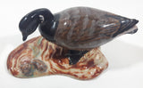 Vintage 1984 V.M. Morse Victoria B.C. Black Brant Goose Glazed Pottery Bird Figurine Tail Chip
