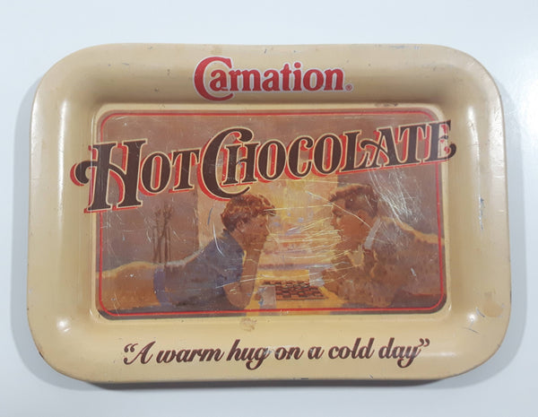 Carnation Hot Chocolate "A warm hug on a cold day" Small Metal Tray