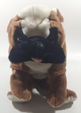 1990 Unipak Brown and White Bull Dog 16" Long Toy Stuffed Plush Animal