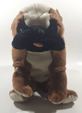 1990 Unipak Brown and White Bull Dog 16" Long Toy Stuffed Plush Animal