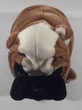 1990 Unipak Brown and White Bull Dog 16" Long Toy Stuffed Plush Animal