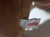 1990 Unipak Brown and White Bull Dog 16" Long Toy Stuffed Plush Animal