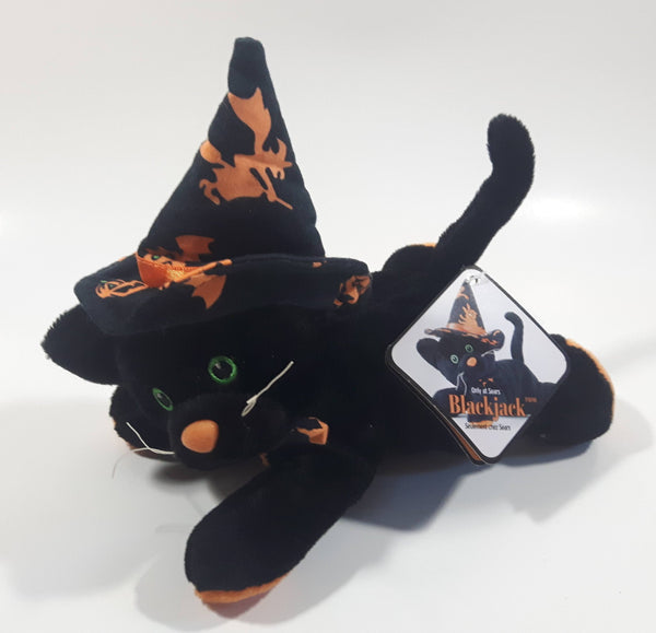 Sears Exclusive Blackjack Halloween Black Cat 7 1/2" Long Toy Stuffed Plush Animal New with Tags