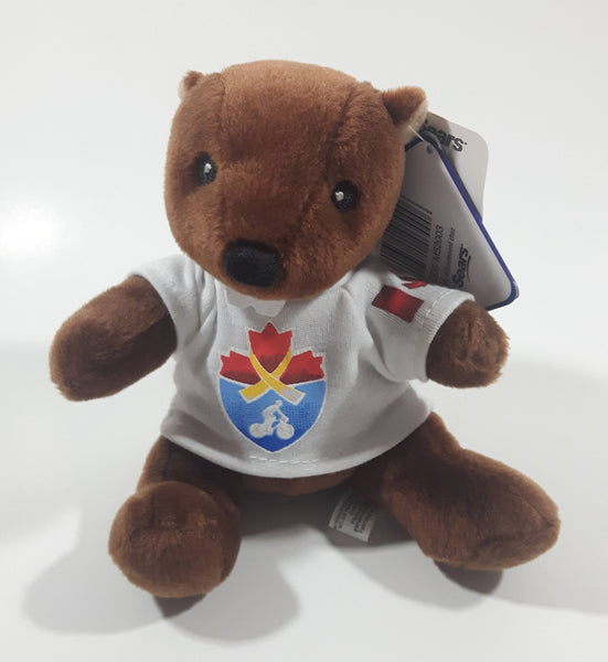 Sears Maple Beaver with Bicycle Shirt 5 1/2" Tall Toy Stuffed Animal Plush New with Tags