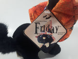 Sears Exclusive Friday Halloween Black Cat 9" Tall Toy Stuffed Plush Animal New with Tags