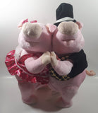 Rare Clothing Version Cuddle Barn Fred & Astelle Singing and Dancing To Mambo  No 5 by Lou Bega Animated Robotic Pink Pig Couple 15" Tall