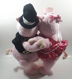 Rare Clothing Version Cuddle Barn Fred & Astelle Singing and Dancing To Mambo  No 5 by Lou Bega Animated Robotic Pink Pig Couple 15" Tall