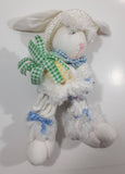 White Bunny Rabbit 9" Tall Toy Stuffed Animal Plush with Up with People Lapel Pin