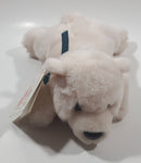 The Stuffed Animal House White Teddy Bear 7 1/2" Long Toy Stuffed Animal Plush New with Tags